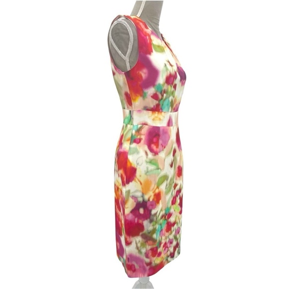 Kate Spade Bowden Floral Watercolor Sleeveless Sheath Dress -Multicolor - Size 6 - Picture 6 of 13